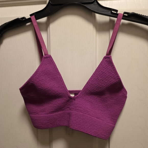 Free People Intimately The Rib I Reach For Triangle Bralette Size M/L NWOT - Picture 3 of 7